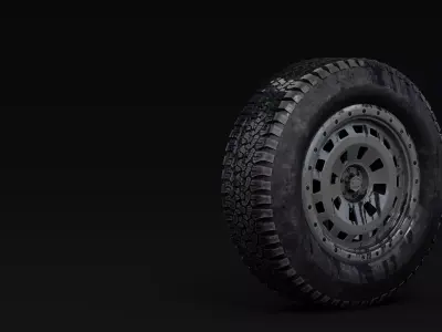 Ultra realistic Used offroadTire 3d model Free 3D model