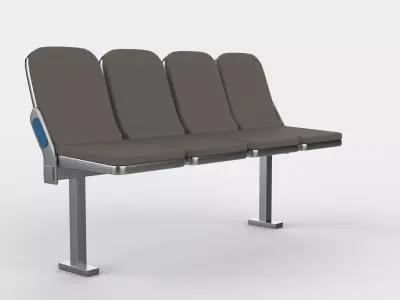 Waiting Room Chairs 02 3D model