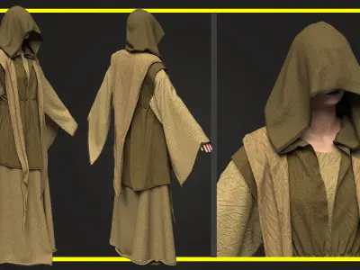 Medieval Cloak 3D model
