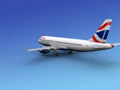 Airbus A320 British Airways 3D model