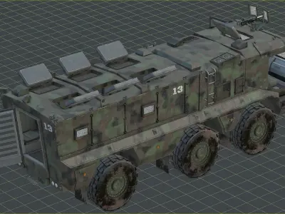 Kamaz - Typhoon Low-poly 3D model