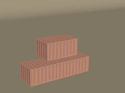 Truck Containers Low-poly 3D model