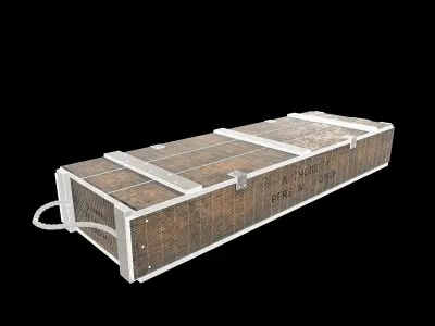 WW2 Wooden Crates Low-poly 3D model