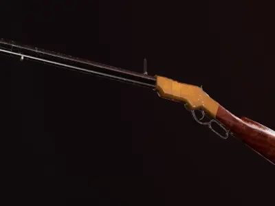 Henry Rifle 1860 game ready model Low-poly 3D model