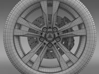 Mercedes Benz S 350 wheel 3D model