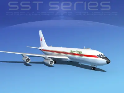Boeing 707-320 SS Kenya Airways 3D model