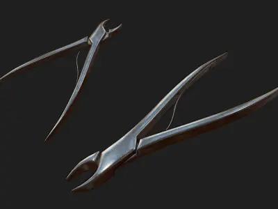 Antique Surgical Tools - PBR Game Ready Low-poly 3D model