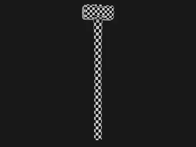 Sledge Hammer Lowpoly 3D model with PBR Low-poly 3D model