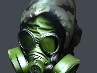 Helmet 3d model military combat Military Low-poly Low-poly 3D model 30