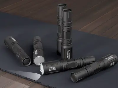 Flashlight   Tactical Game Ready 4K PBR Low-poly 3D model