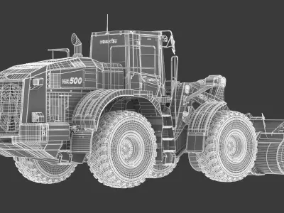 Komatsu WA500-8 Yard Loader New Cabin 3D model