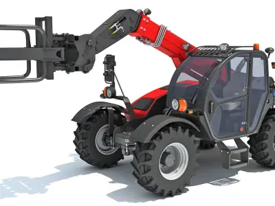 Telescopic Handler Telehandler Forklift 3D model
