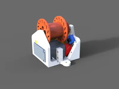 Anchor winch with free fall function Typ A  3D print model