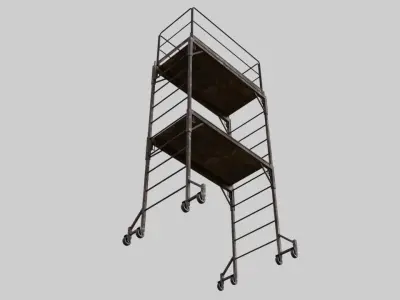 Scaffold 1B Low-poly 3D model