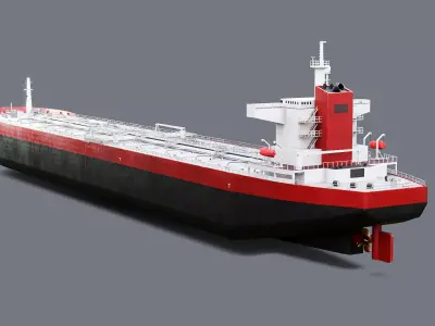 Modern Oil Tanker Vessel Low-poly 3D model