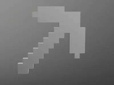 Minecraft Wooden Pickaxe And Shovel Must Read Description Low-poly 3D model