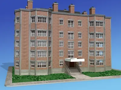 Apartment Building 3D model shop