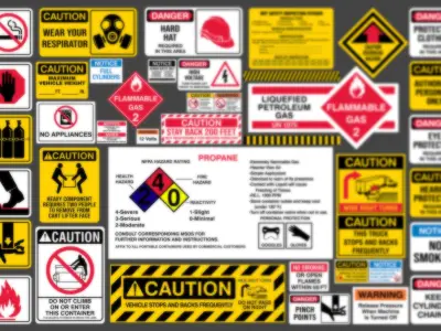 Industrial Sign Decal vol 02 Sticker and Decal generator Texture