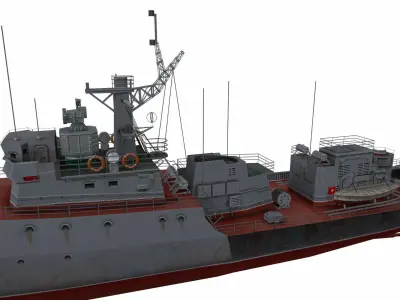 Grisha-class corvette Low-poly 3D model