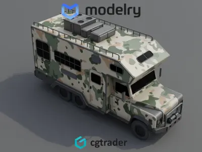 Off road Camping Trailer 3D model purchase