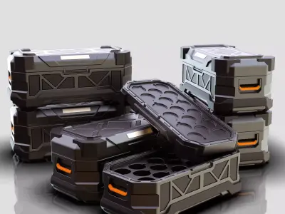 Sci-fi military case 3D model