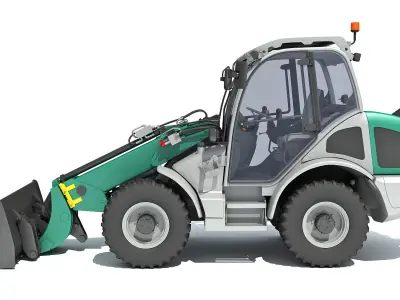 Wheel loader 3D model from CGTrader - Textured
