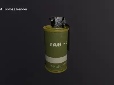 Smoke Grenade TAG - 18 Free low-poly 3D model