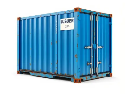 Blue Rusty Shipping Container Model Pack for D Environments a... Low-poly 3D model
