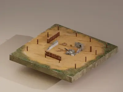 Medieval Castle Level 5 3D model