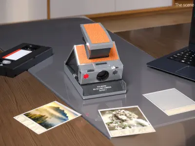  Polaroid SX-70 Alpha Instant Camera Open 