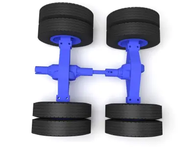 double axle for rc truck 3D print model