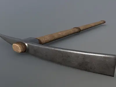 Pickaxe - Iron Low-poly 3D model