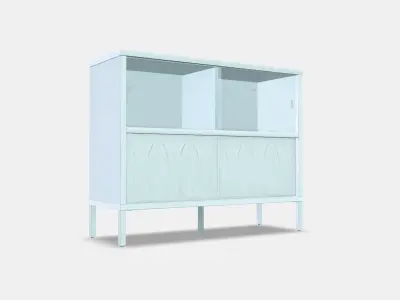 KALKNAS Cabinet with sliding doors Low-poly 3D model