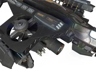 Battle plane Low-poly 3D model