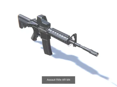 Assault Rifle Bundle 3D Model Pack