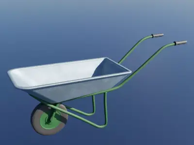 Wheelbarrow garden unicycle 3D model