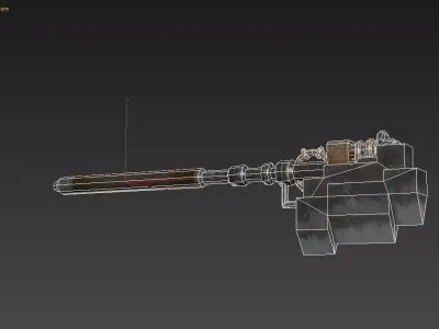 Heavy axe weapon Low-poly 3D model