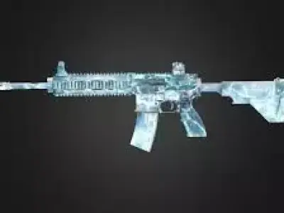 Assault rifle with magazine 3D model