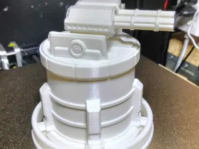 Gatling Turret Tabletop Mini 3D print model