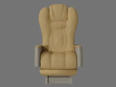 airplane seat Low-poly 3D model