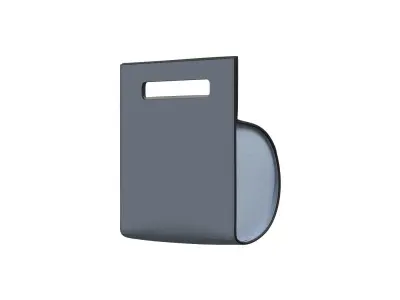 White Blue Combo Leather Flap Bag 3D model