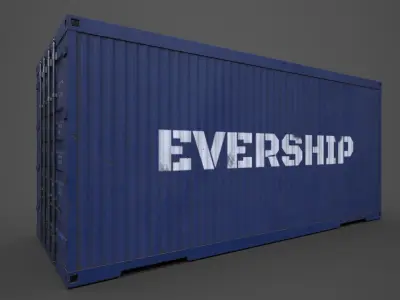 Cargo Container Low-poly 3D model purchase