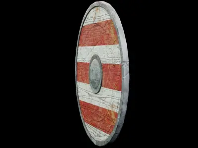 Viking Shield Low-poly 3D model 31