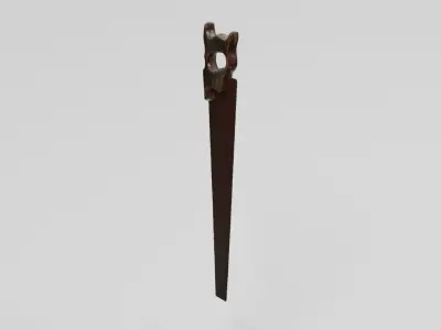 Rusty Tool Panel Saw 3D scan PBR 4K textures Low-poly 3D model