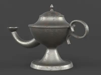 Arabic Oil Lamp 3D model