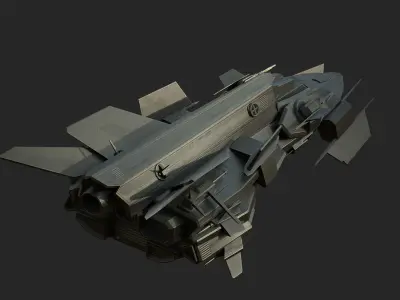 Spaceship Lowpoly Low-poly 3D model buy