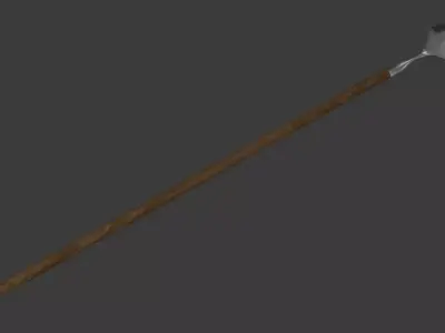 Encos  Ancient Greek Spear Low poly 3D model Low-poly 3D model