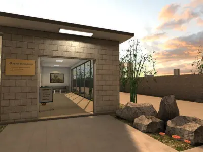 Office Base Low-poly 3D model