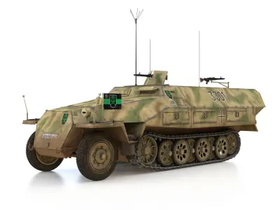 SDKFZ 251 Ausf D - Half-track - 3301 3D model