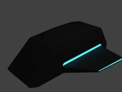 Spaceship Low-poly style Low-poly 3D model